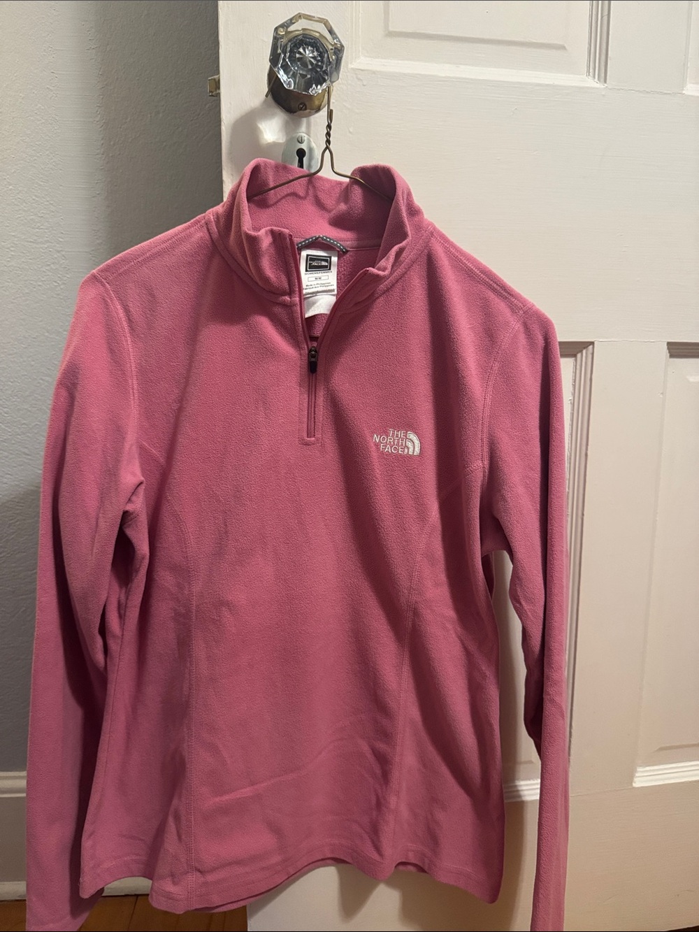 The North Face Women's Rose Pink Quarter-Zip Fleece Pullover